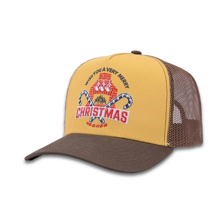 Brown Christmas Trucker Cap