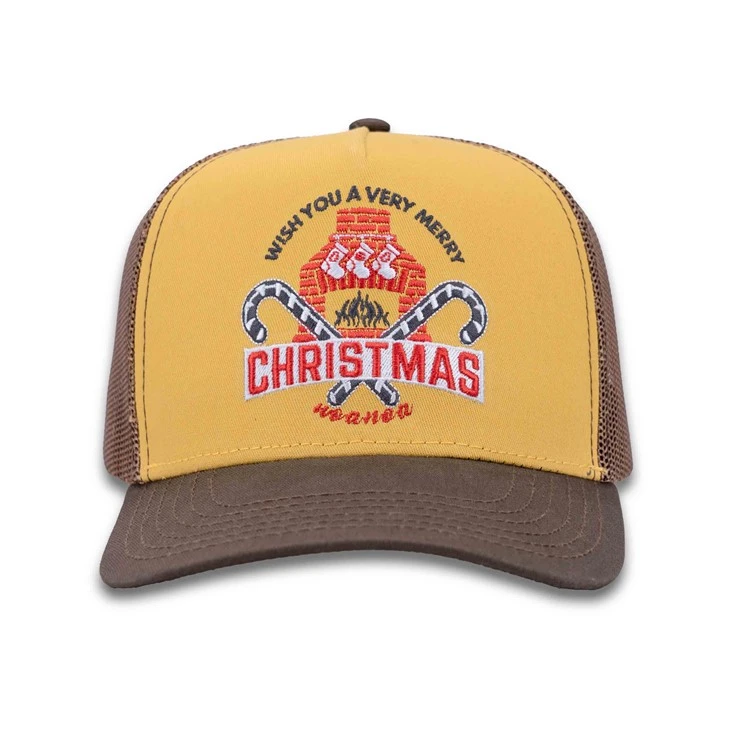 Brown Christmas Trucker Cap