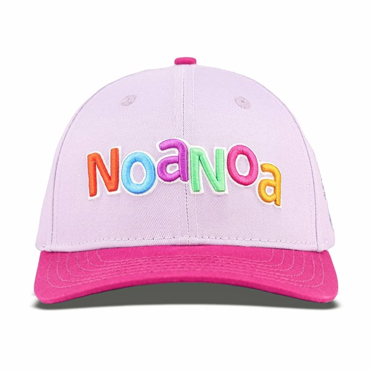 Pinkish Purple Colored Letters Baseball Cap